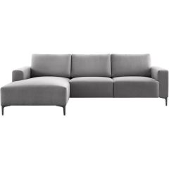 Hoekbank links Fabria grijs basic comfort