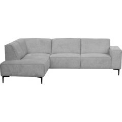 Hoekbank links Riccione lichtgrijs basic comfort