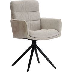 Eetkamerstoel Letta draaibaar velvet beige