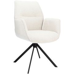 Eetkamerstoel Ombrone draaibaar chenille lichtgrijs