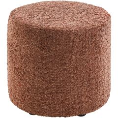 Poef Roby 40 cm bruin rond