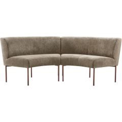 Eetkamerbank Cenare 230 cm taupe