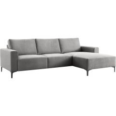 Hoekbank rechts Fabria grijs basic comfort