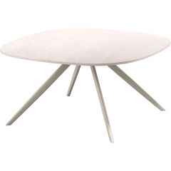 Salontafel Fitura keramiek 80x80 cm vierkant wit