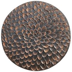 Wandornament Pictura 60 cm rond bruin