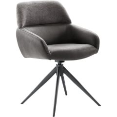 Eetkamerstoel Veda draaibaar microvezel antraciet