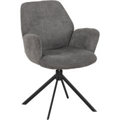 Eetkamerstoel Loranzo draaibaar antraciet