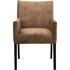 Eetkamerstoel met armleuning Avanza velvet ecru