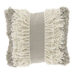 Sierkussen Antrona 45x45cm wit kwasten