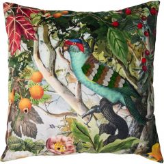 Sierkussen Faicchio vogel 45x45cm blauw