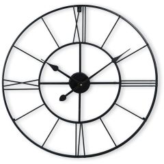 Klok Nimar metaal rond 60cm zwart strak dessin 62