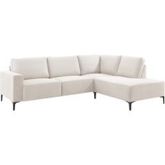 Hoekbank rechts Fabria beige basic comfort