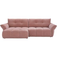 Hoekbank links Trevio roze basic comfort