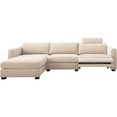 Hoekbank links Licato naturel relaxfunctie premium comfort