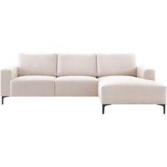 Hoekbank rechts Fabria polyetherschuim beige