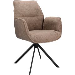 Eetkamerstoel Ombrone draaibaar chenille taupe