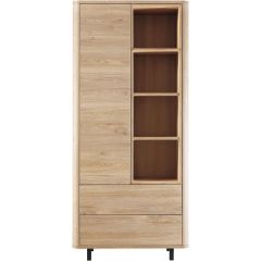Opbergkast Lirona old oak 1 deur, 2 lades, 4 open vakken