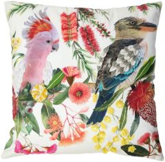 Sierkussen Faicchio vogels 45x45cm roze