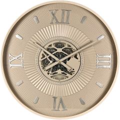 Klok Nimar metaal rond 80cm taupe dessin 55