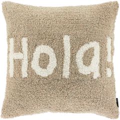 Sierkussen Isarco 45x45cm hola lichtgrijs