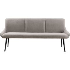 Eetkamerbank Ceno 190 cm combi stof grijs