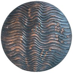 Wandpaneel Pictura 80 cm rond golvend bruin